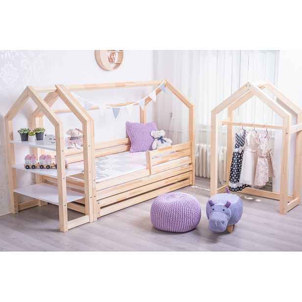 ELIS DESIGN Domečková postel s šuplíkem premium 90 x 200 cm, s nožičkami a s šuplíkem, žádná zábrana - BAZAR