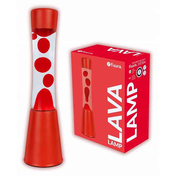 Lávová lampa magma Lava Lawa lampička 20787 Červená Red 41 cm Fisura magmatická
