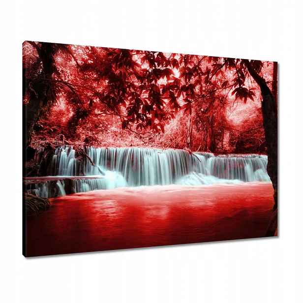 Obrazy 80x60 Červený vodopád Kaskáda