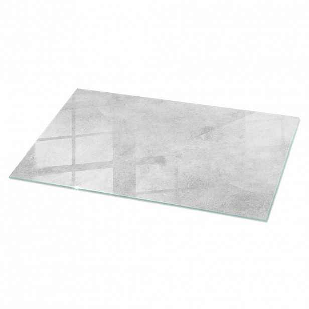 TULUP SKLENĚNÁ DESKA 100x50 cm Betonová struktura se škrábanci