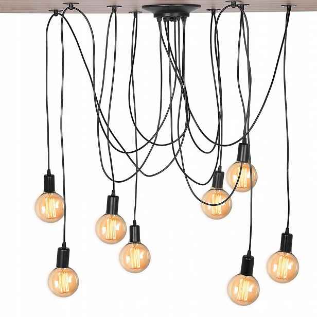 stropní svítidlo Led Závěsný Lustr Stropní Svítidlo Loft Led Pavouk 8X E27 Loft