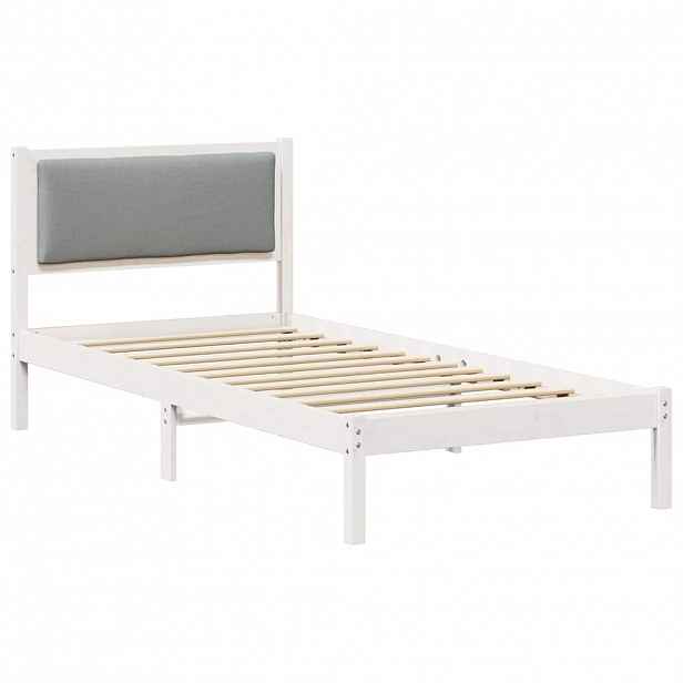 vidaXL Rám postele Světle šedá 100 x 200 cm Masivní borové dřevo