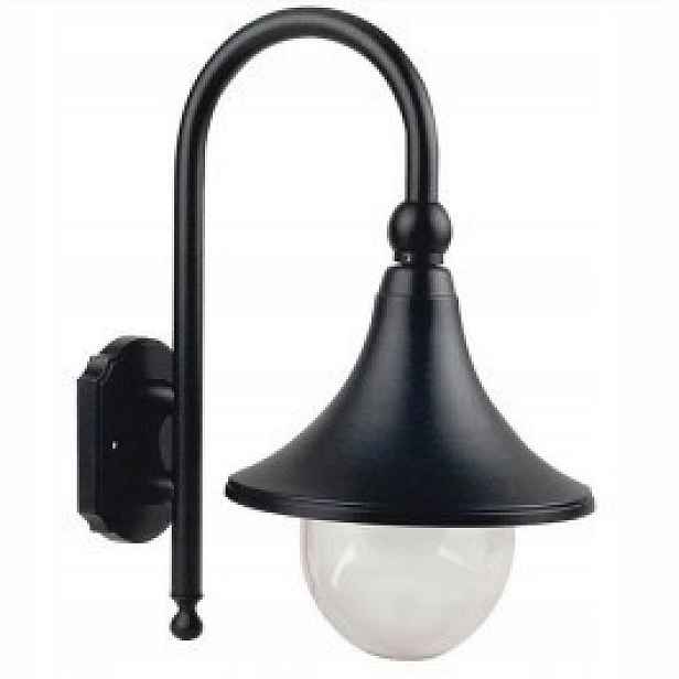 Černá fasádní lampa Boll nástěnná