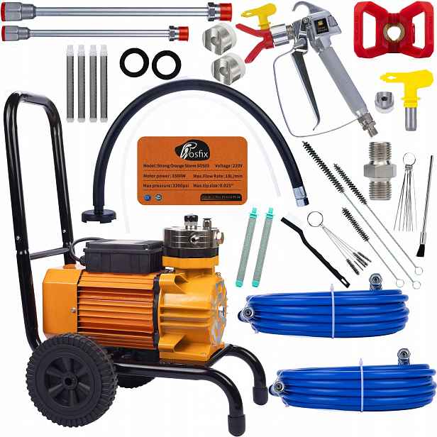 Sada Hydrodynamického Malířského Agregátu Rosfix 3500W 21M Hadice Lanka Filtry