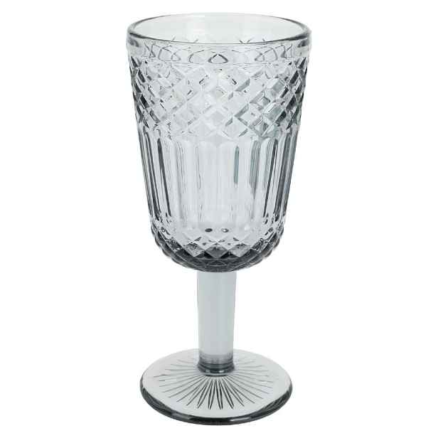 Siaki Collection Sklenice na víno Line 300 ml kouřově šedá