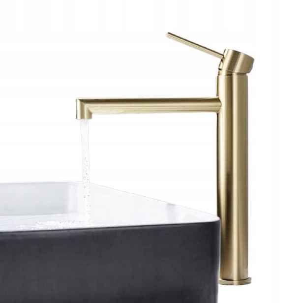 Stojící Zlatá Umyvadlová Baterie Onece, Montážní Sada