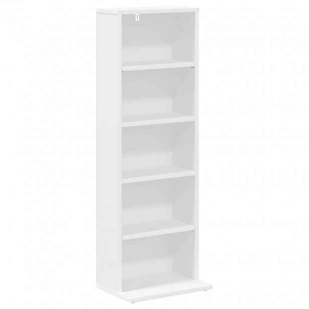 vidaXL CD skříň Bílá 33 x 23,5 x 97,5 cm Kompozitní dřevo