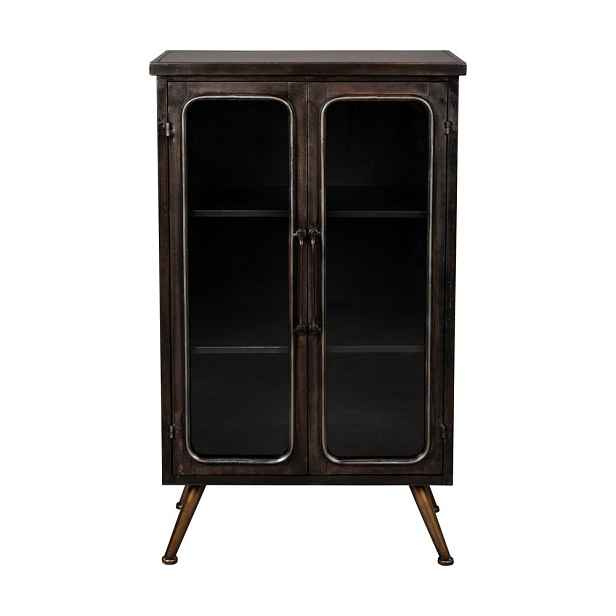 Černá kovová vitrína 60x100x35 cm Denza – Dutchbone