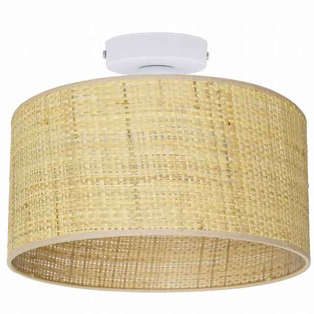 Lampa Stropní Svítidlo 1PL Stropní Stínidlo Boho Ratan 30 CM Ratanová E27 Polsko Led