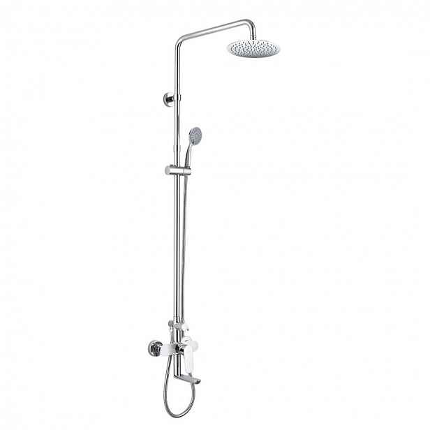 Mereo Viana - Sprchový set s vanovou  baterií, průměr 20 cm, 3 proudy, chrom CBE60101SC