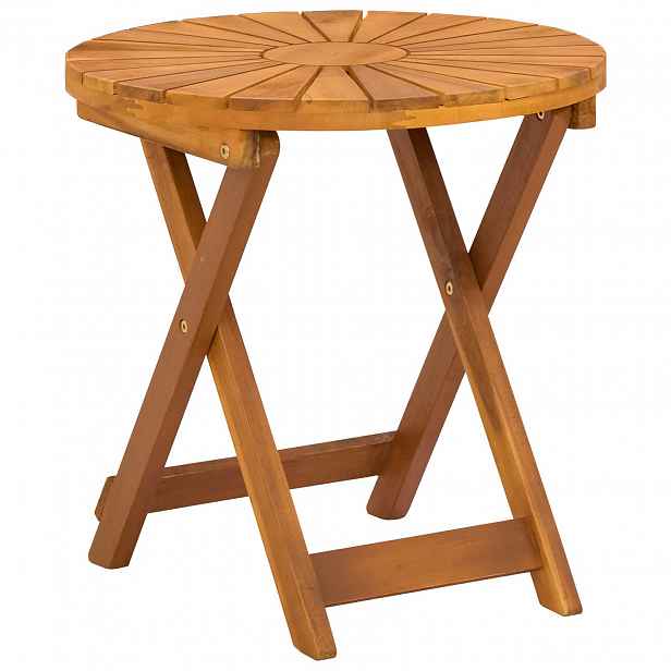 vidaXL Bistro stolek Přírodní Ø45 x 45 cm Masivní akátové dřevo