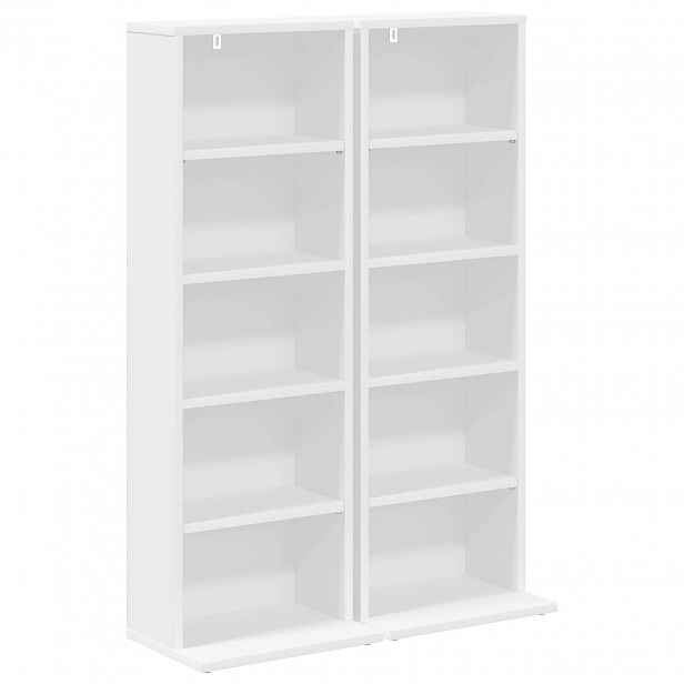 vidaXL CD skříň 2 ks Bílá 33 x 23,5 x 97,5 cm Kompozitní dřevo