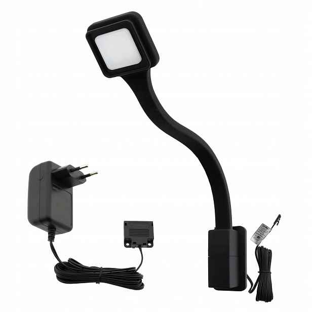 Noční Lampa Led do postele černá, nastavitelná, šroubovací napájecí zdroj Flexi 2Q