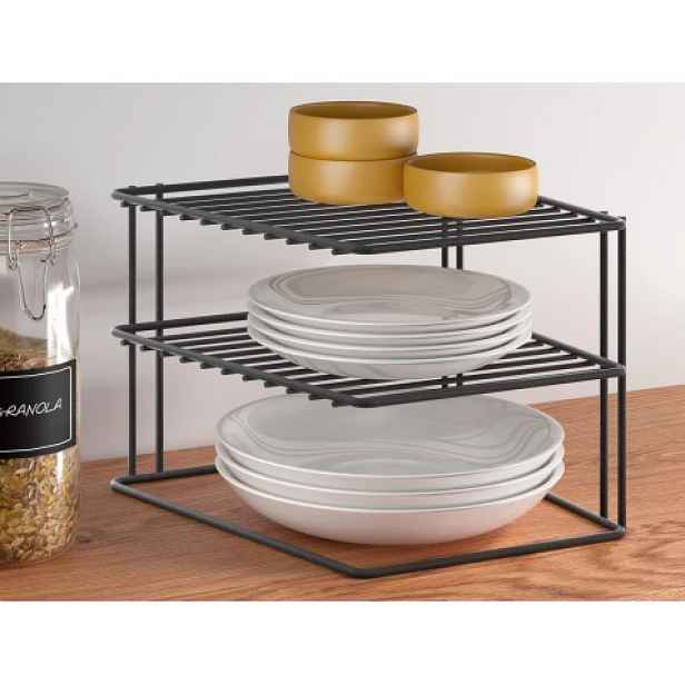 Stojan na talíře do skříňky Lava TouchTherm 25x19 cm, černý