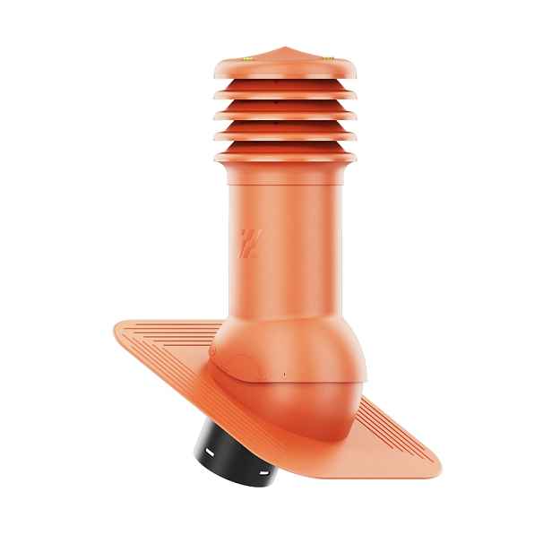 Větrací komín HiVent pod asfaltový šindel/pape fi 125 mm, nezateplený, cihlový