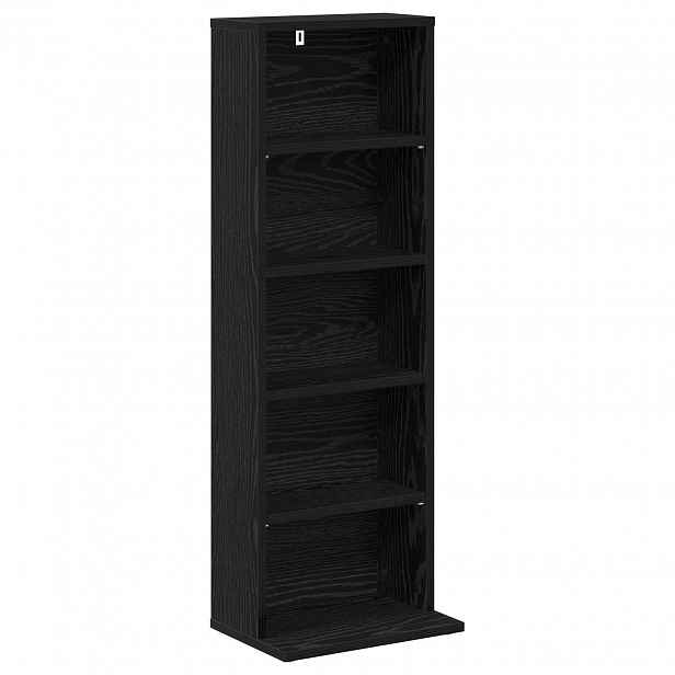 vidaXL CD skříň Černý dub 33 x 23,5 x 97,5 cm Kompozitní dřevo