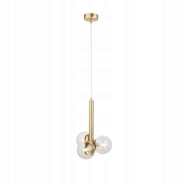 Závěsná lampa Nastavitelná Zlatá 3xG9 Transparentní Perla Sigma Lighting