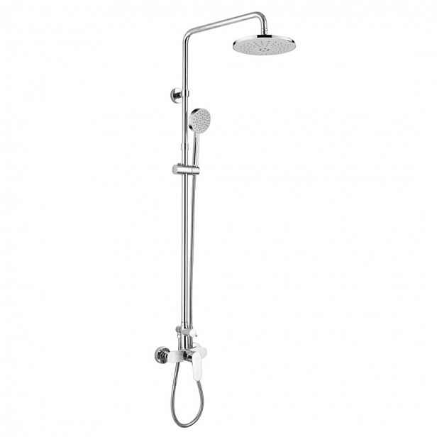 Mereo Viana - Sprchový set s baterií, průměr 22 cm, 1 proud, bílá/chrom CBE60104SA