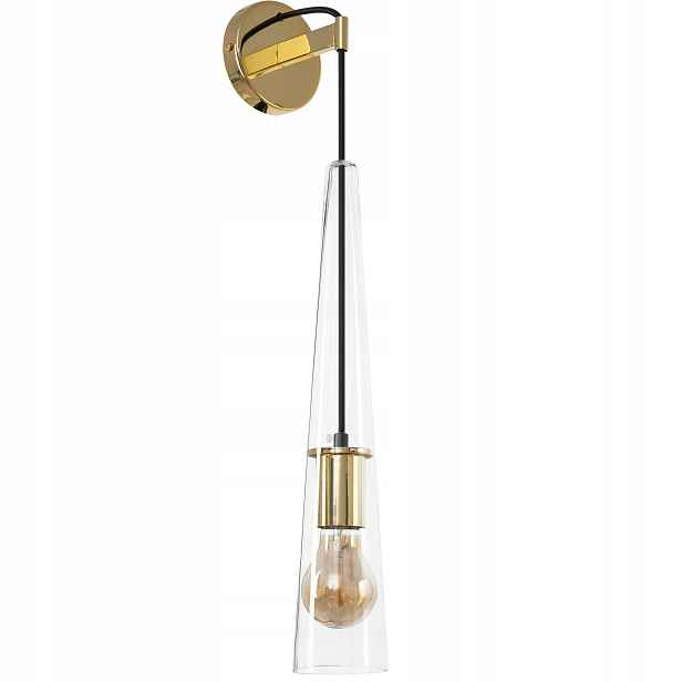 Nástěnné Svítidlo Skleněné Gold Glamour Gold