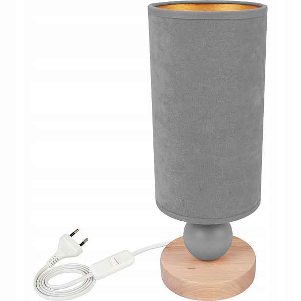noční lampa, šedá, lampička na noční stolek, šedá Led