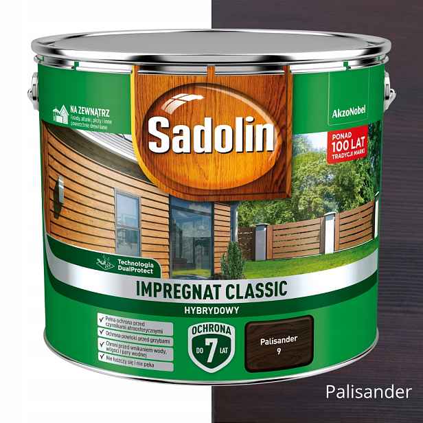 Sadolin Klasická Ochranná A Dekorativní Impregnace Na Strom 9 L Palisandr
