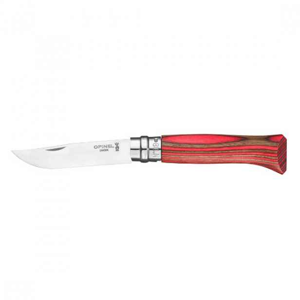 Kapesní nůž N°08, nerezová ocel, 8,5 cm, "Tradition Luxe", Red Birch -