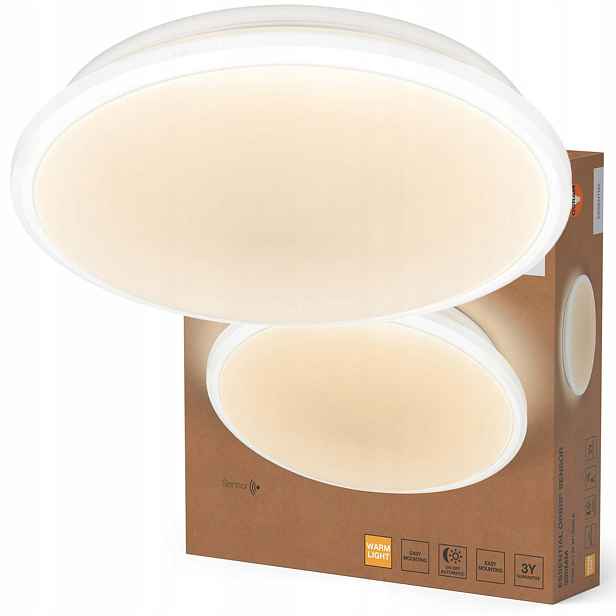 Stropní Svítidlo Led Panel Stropní Svítidlo 24W 3000K Senzor pohybu a soumraku Osram