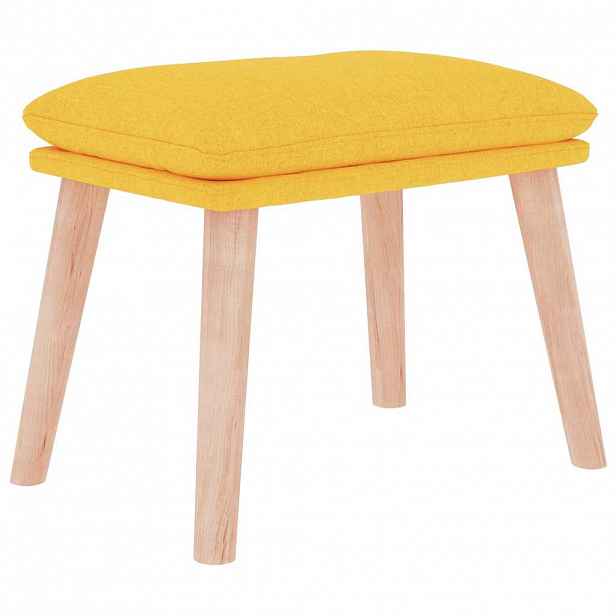 vidaXL Podnožka hořčicově žlutá 45 x 29,5 x 35 cm textil