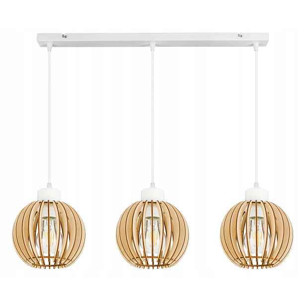 Závěsná Lampa Zwis stropní lustr Loft Dřevo 3