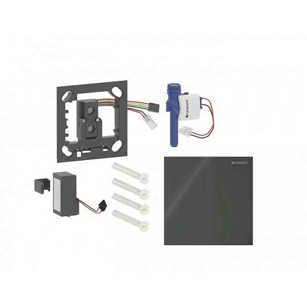 Geberit - Elektronické ovládání splachování pisoárů typ 40, bateriové napájení, Bluetooth, sklo/černá 116.237.SJ.1
