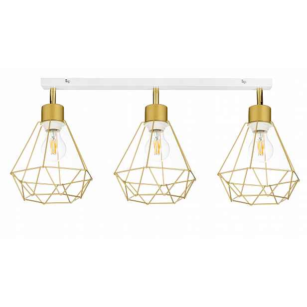 Lampa stropní svítidlo stropní lustr pohyblivý loft zlatý