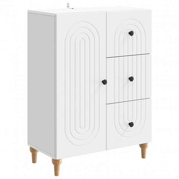 vidaXL Servírovací skříň Bílá 66 x 34,5 x 90 cm Kompozitní dřevo