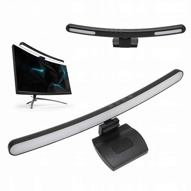 Lampička Na Led Monitor Počítač Stůl Nastavitelná Dotyková 7 Barev