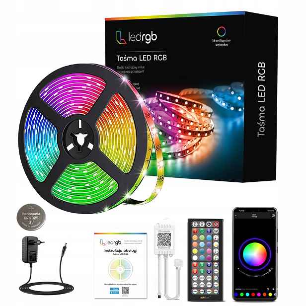 Led pásek 10M Rgb 5050 Bluetooth Mobilní Aplikace Dálkový Ovladač Hudba Set 12V