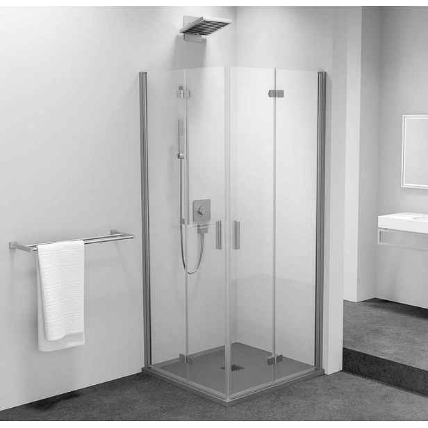 Polysan Zoom Line - Sprchový kout 80x90 cm, Antidrop, čiré sklo/chrom ZL4815L-03
