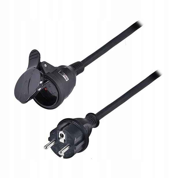 Prodlužovací kabel 230V/16A 30m, zásuvka s krytkou, 3x1,5mm, guma, IP44