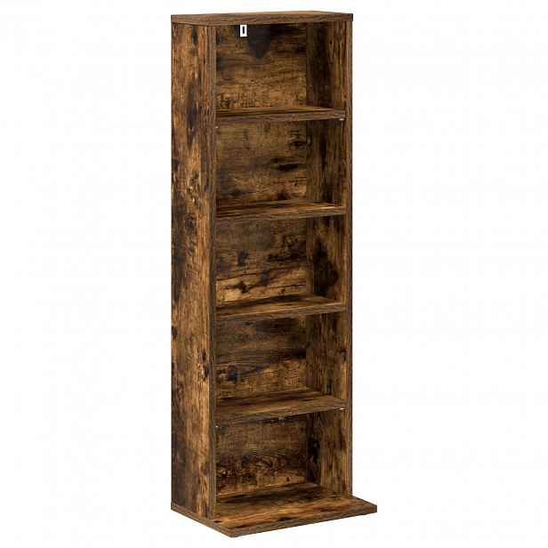 vidaXL CD skříň Kouřový dub 33 x 23,5 x 97,5 cm Kompozitní dřevo