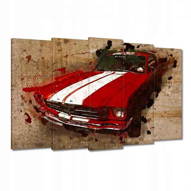 Obrazy 150x95 Červený Ford Mustang Usa