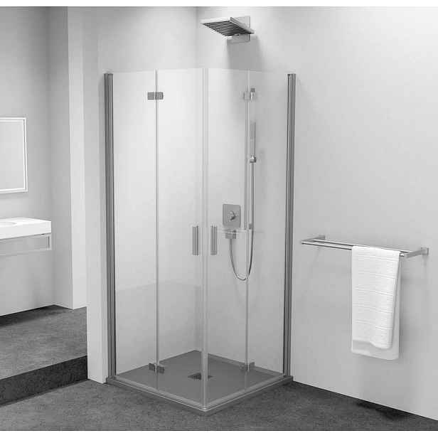 Polysan Zoom Line - Sprchový kout 80x90 cm, Antidrop, čiré sklo/chrom ZL4815R-02