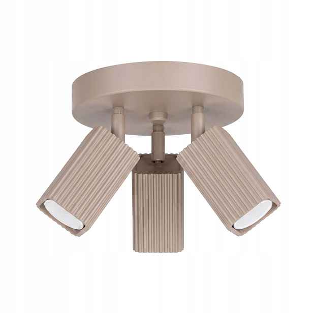 Sollux Lighting stropní svítidlo Rayo taupe 3xGU10 10W s rýhovanými reflektory