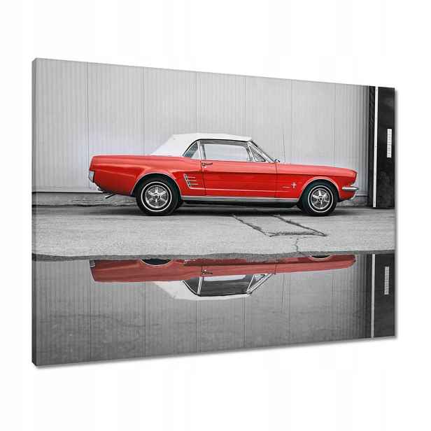 Obrazy 80x60 Červený Ford Mustang Usa