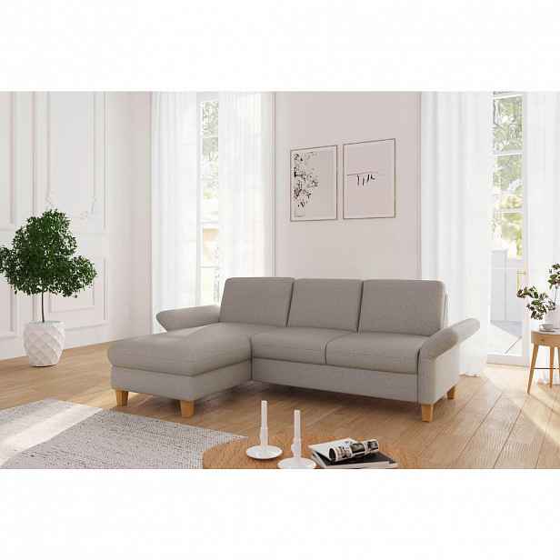 Sit & More ROHOVÁ SEDAČKA, textil, šedohnědá