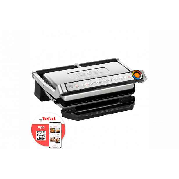 Elektrický gril Tefal OptiGrill+ XL GC727D10 Nerezový/Černý