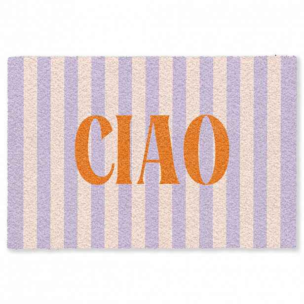 MuchoWow ROHOŽKA Ciao - Citát - Pastelové barvy - Pruhy 180x120 cm