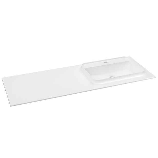 Sapho BRAHEA umyvadlo 141x51,5cm (70+70cm), pravé, bílá mat