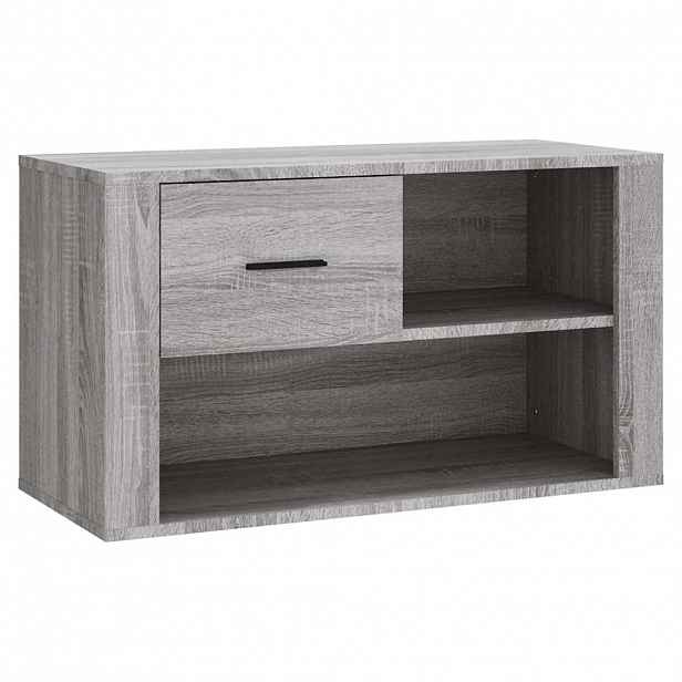 vidaXL Botník šedý sonoma 80x35x45 cm kompozitní dřevo