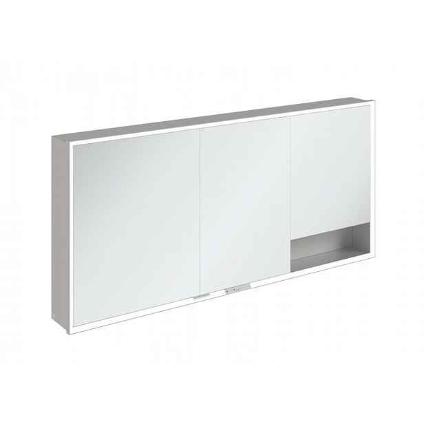 Villeroy & Boch My View+ - Zrcadlová skříňka s LED osvětlením 160x75x17 cm, 3 dvířka, šedá A4811600