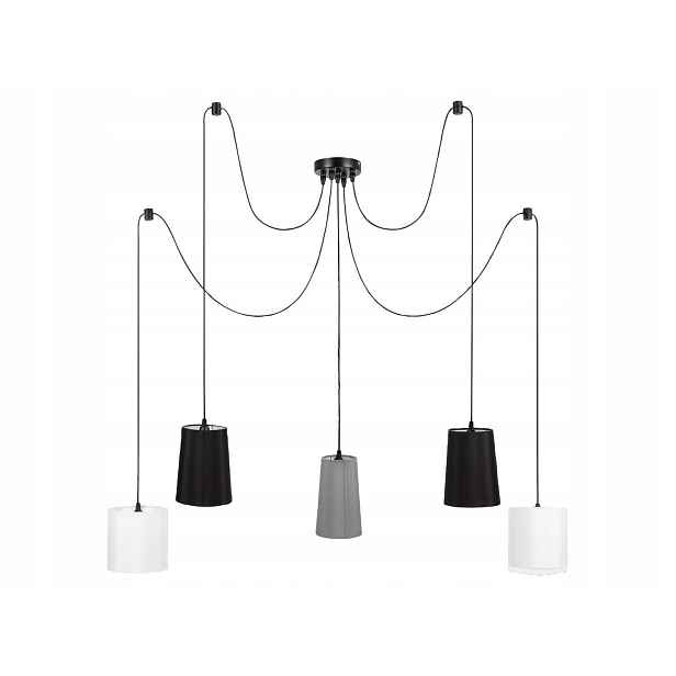Závěsná Led lampa 5xE14 stropní Abažur Nastavitelná nad stůl Jídelna Obývací pokoj