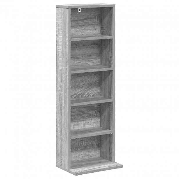 vidaXL CD skříň Šedý Sonoma 33 x 23,5 x 97,5 cm Kompozitní dřevo