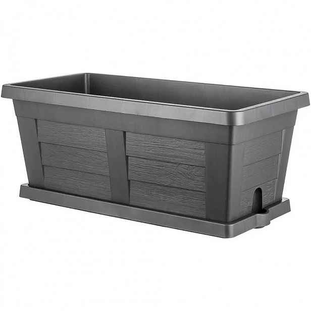 Bama Zahradní velkoobjemový truhlík Legno antracit, 60 x 30 x 25 cm